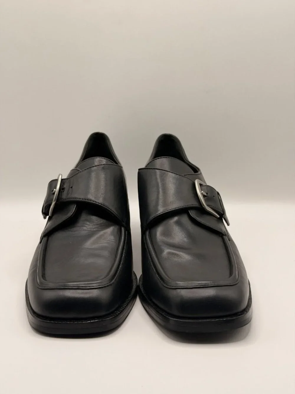 Vince Women's Lennox Blaxk Leather Loafer Pumps Heel Sz 8